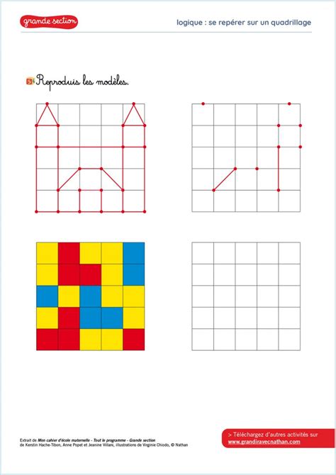 Exercice : se repérer sur un quadrillage - Exercices et activités en