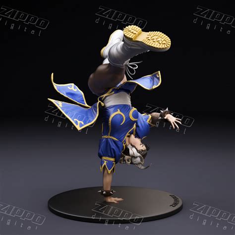 Chun Li Spinning Bird Kick Fan Art 3d Print Stl File Stlmasterpieces