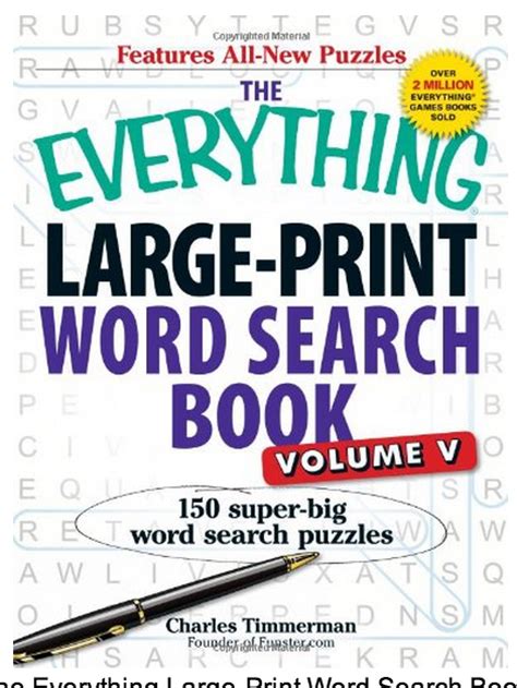 Large Print Word Search Puzzles Good Ts For Senior
