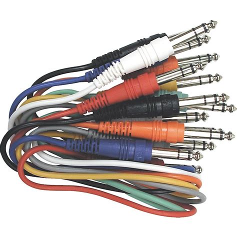 Livewire Trs Trs Balanced Patch Cables 8 Pack Music123