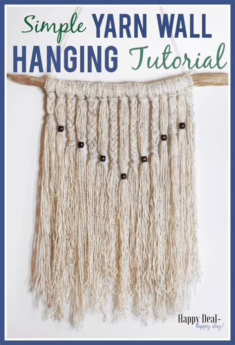 A Simple Yarn Wall Hanging Tutorial Yarn Wall Hanging