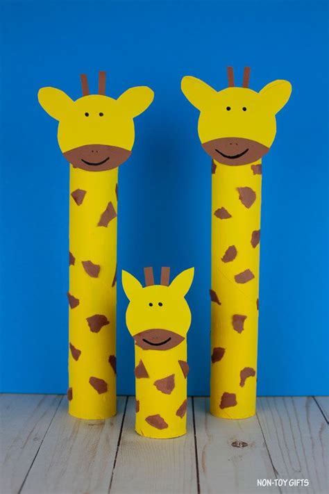 Paper Roll Giraffe Craft For Kids Recycled Animal Craft Giraffe