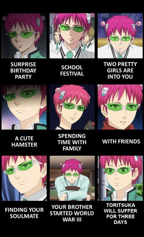 Pin By Armando Valles On The Disastrous Life Of Saiki K Anime Funny