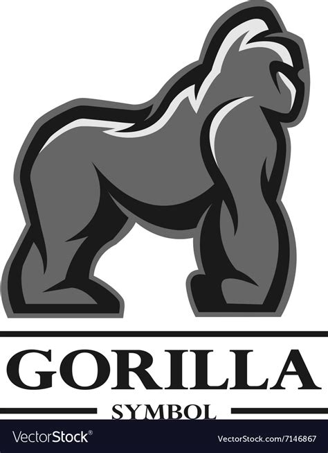 Gorilla For The Symbol Logo Labels Royalty Free Vector Image