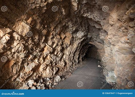 Road Goes Through The Cave In The Dark Stock Image Image Of Shadow