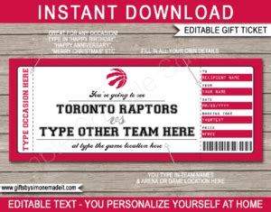 NBA Teams Gift Vouchers Printable Basketball Gift Ticket Templates