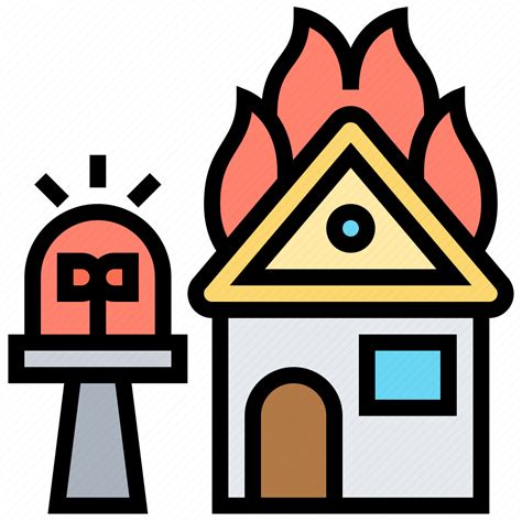 Alarm Arson Burning Firefighting House Icon Download On Iconfinder