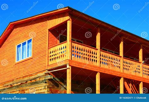 Part Of The Log Cabin Stock Image Image Of Scene Structure 16302471