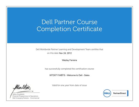 Dell Welcome To Dell Sales Certificate By Wezley Joao Ferreira Issuu