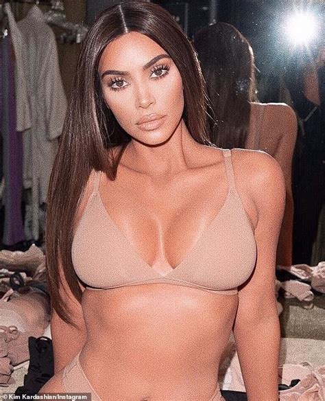 Kim Kardashian Poses In Nothing But Her Nude Skims Lingerie Daily