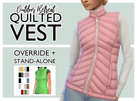 Sims 4 Quilted Vest Override The Sims Book