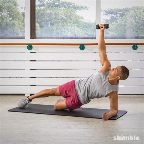 Kneeling Left Side Plank Raises Exercise How To Skimble