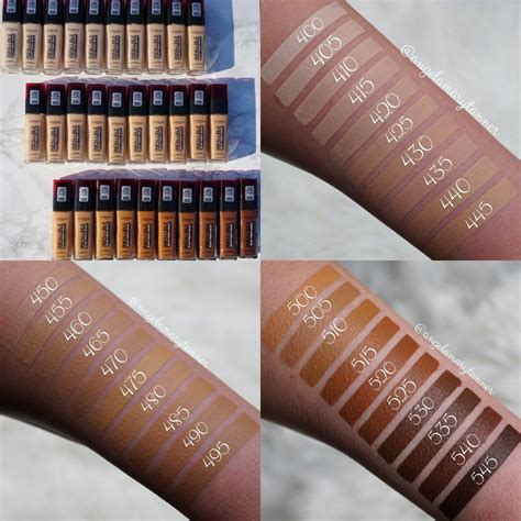 L Oreal Hour Fresh Wear Foundation Loreal Infallible Foundation Foundation Swatches