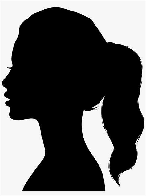 Girl Silhouette Head Outline