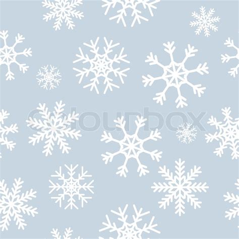 White Snowflakes On Gray Background Stock Vector Colourbox