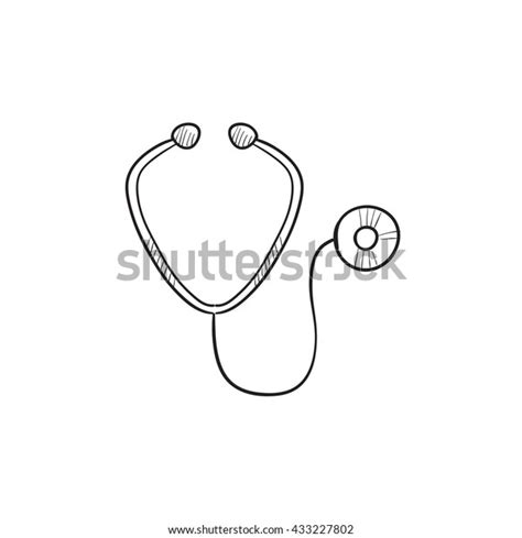 Stethoscope Vector Sketch Icon Isolated On Stock Vector Royalty Free