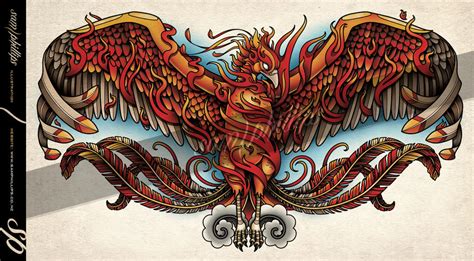 Phoenix Chest Tattoo By Sam Phillips Nz On Deviantart