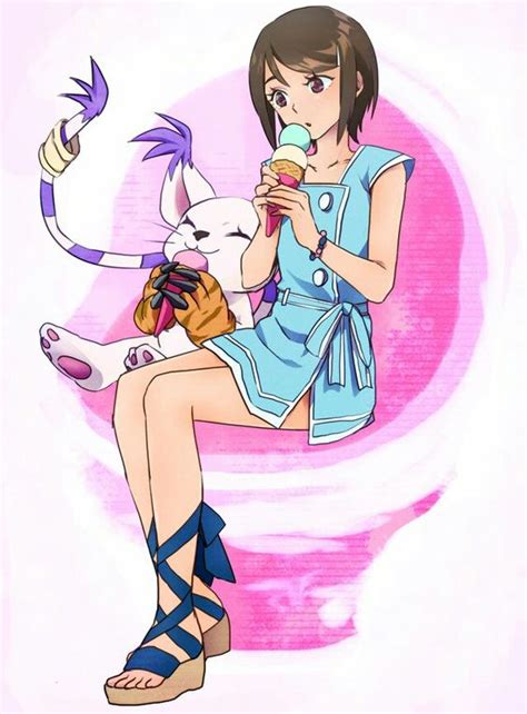 Hikari And Tailmon Gatomon Digimon Dibujos De Anime