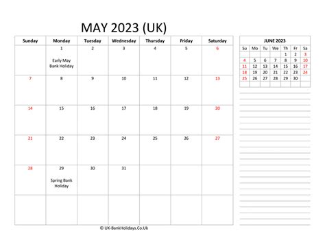Download May 2023 Uk Calendar Template