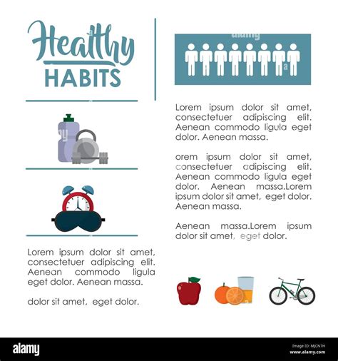 Healthy Habits Infographic Stock Vector Image And Art Alamy