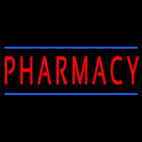 Red Pharmacy Blue Lines Neonkyltti ️