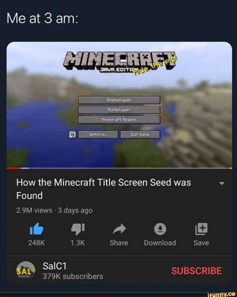 How The Minecraft Title Screen Seed Was V Found