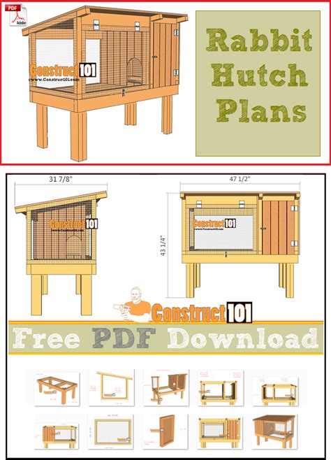 Free Printable Rabbit Hutch Plans Printable Templates