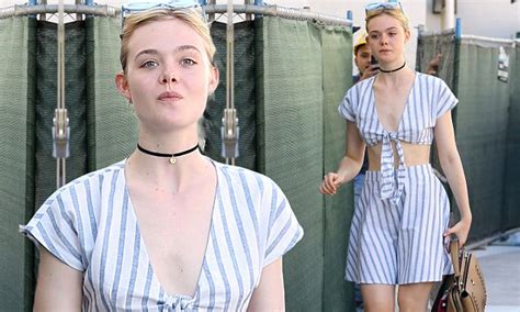 Elle Fanning Showcases Her Taut Torso While Out In West Hollywood