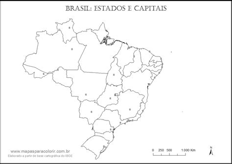 Mapas Do Brasil Para Colorir E Imprimir Coloring City