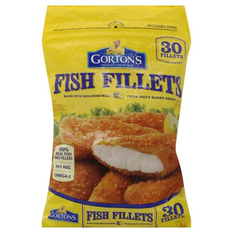 Gortons Fish Fillets Breaded 30 Each Instacart