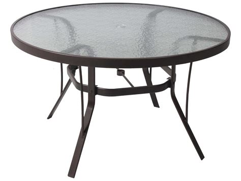 Suncoast Cast Aluminum 48 Round Glass Top Dining Table 48kd