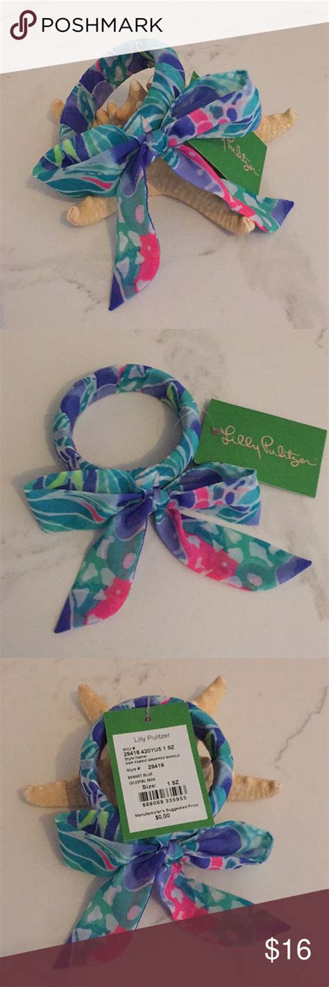 Lilly Pulitzer 🌴 Fabric Wrapped Bangle Lilly Pulitzer Fabric Wrap