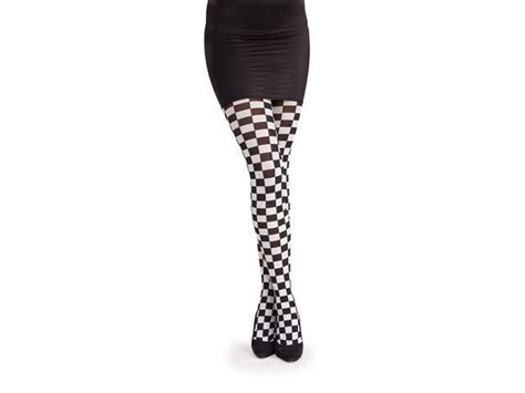 Black And White Checkered Tights Stockings Tights And Pantyhose