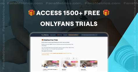 OnlyFans Free Trial Links FansMetrics Com