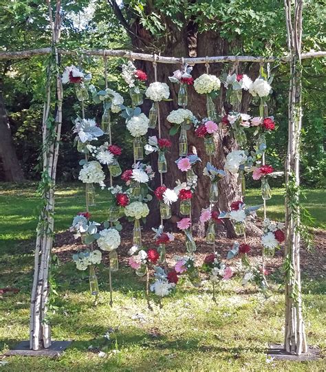 A Rustic Wedding Backdrop For An Outdoor Ceremony Rustic Wedding