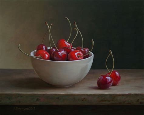 Albert Kechyan Oil Cherries In Cherries Painting Cherry