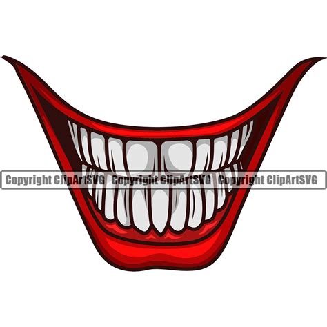 Joker Smile Clown Laughing Ha Funny Mouth Mask Evil Grin Grinning Teeth