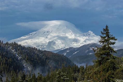 Mount Rainier In The Clouds Photograph By Lynn Hopwood