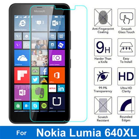 2 Piezas De Vidrio Templado Para Nokia Microsoft Lumia 640xl N640xl 9 H