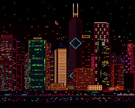 Neon Samurai 🌙 Cool Pixel Art Pixel Art Pixel City