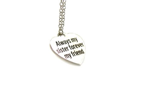 Always My Sister Forever My Friend Necklace Charm Necklace Etsy