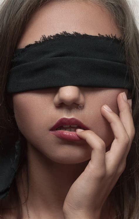 Girl Blindfolded Stock Image Image Of Pretty Lovely