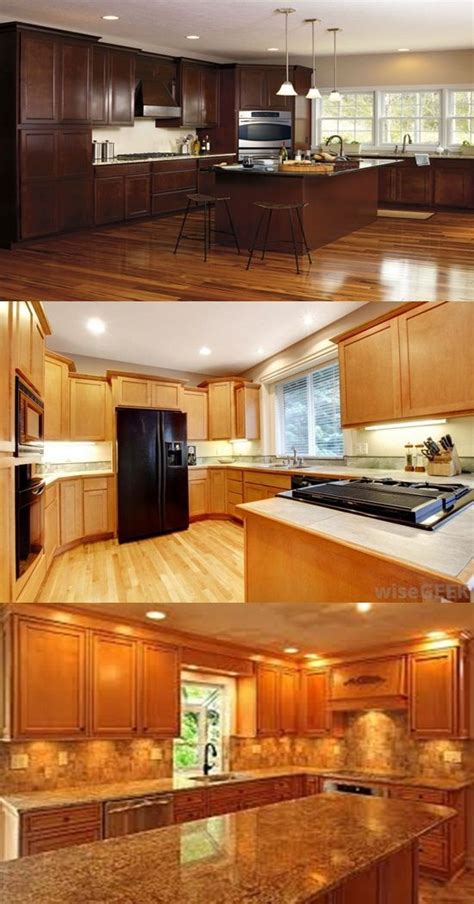 The cabinet stain can carry the ball. Different Types of Wood for Kitchen Cabinets - Interior design