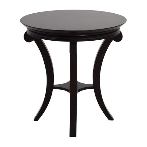 Danpinera side table round metal, outdoor side table small sofa end table indoor accent table round metal coffee table waterproof removable tray table for living room bedroom balcony office black. 81% OFF - Round Mahogany Side Table / Tables