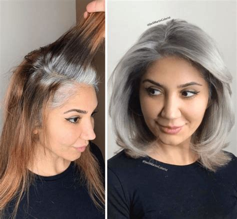 Women That Embraced Their Grey Roots And Look Stunning Grey Hair Color Gray Color Silver