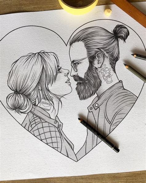 Romantic Couple Pencil Sketches You Must See Buzz Hippy Wedding