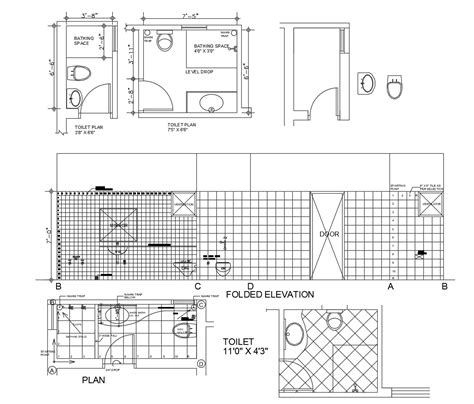 Toilet Layout Plan And Detail Drawing In Dwg Autocad File Cadbull