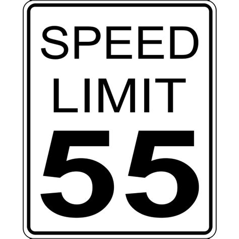 Speed Limit 55 Roadsign Vector Image Free Svg