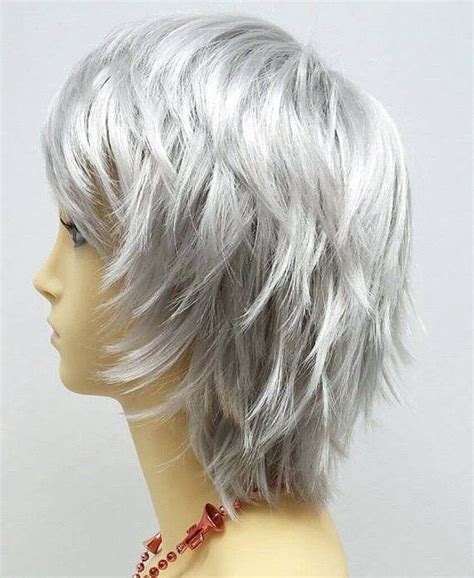 Pin By Tracy On Hair In Short Shag Hairstyles Short Hair With Layers Short Grey Hair