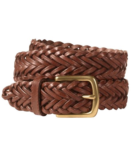 Mens Essential Braided Leather Belt At Ll Bean